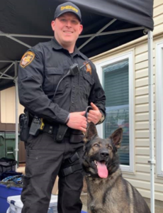 Corporal Popham and partner Lego